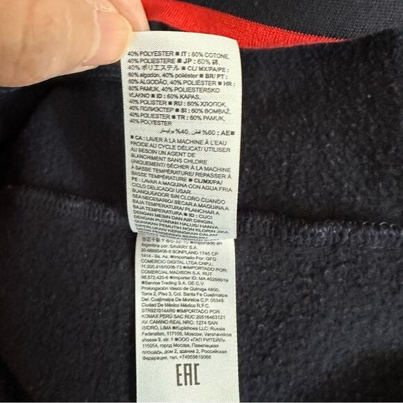 Banana Republic Crewneck Sweatshirt.Red White Blue Preppy Top XS Stripes Coastal - Picture 9 of 12